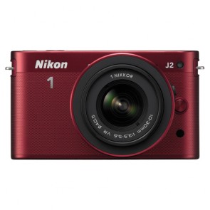 Nikon 1 J2 Kit (10-30mm) Red Digital SLR Cameras