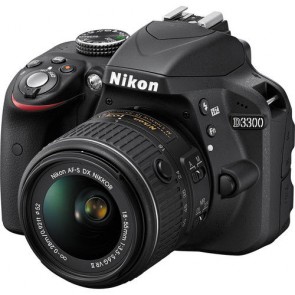 Nikon D3300 Kit with 18-55mm VR II and 55-200mm Lenses Black Digital SLR Camera 