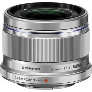 Olympus M.Zuiko Digital 25mm F1.8 Silver Lens