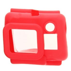 Silicone Protective Dirtproof Case Cover Red for GoPro