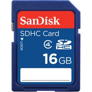 Sandisk 16GB SDHC Memory Card (Class 4)