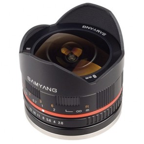 Samyang 8mm f/2.8 Fish-eye CS (Fuji X) Lens
