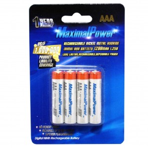 Maximal Power AAA Rechargeable Battery (4 pieces per set)