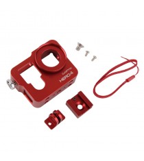 Aluminum Case Cover Red with 37mm UV Filter for GoPro Hero 4