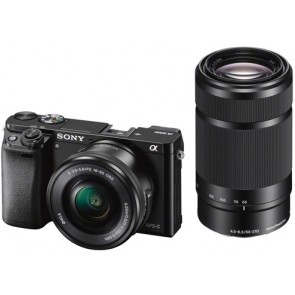 Sony Alpha A6000 ILCE-6000Y with 16-50mm and 55-210mm Mirrorless Digital Camera (Black)