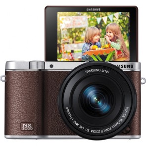 Samsung NX3000 Kit with 16-50mm PZ Lens Brown Mirrorless Digital Camera