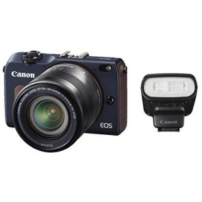 Canon EOS M2 with 22mm, 11-22mm, 18-55mm, 90EX Flash and EF Adapter Blue Digital SLR Camera