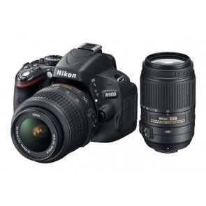 Nikon D5100 twin kit with Nikon 18-55mm VR and 55-300mm VR Lenses Digital SLR Cameras