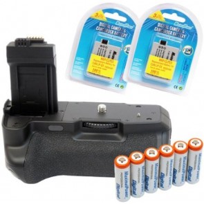 Maximal Power Battery Grip for Canon 50D with 2 pieces BP-511 and 6 pieces AA Batteries