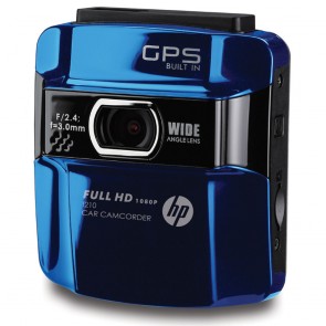 HP F210 Car Camcorder with GPS Locator Blue