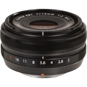 Fuji Film Fujinon XF 18mm F2 R Black Lens