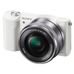 Sony Alpha A5100 ILCE-5100L with 16-50mm Lens White Mirrorless Digital Camera