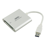 USB 3.0 High-Speed Multi Card Reader (SD, SDHC, MicroSD, CF, TF) Silver