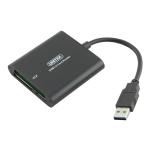 USB 3.0 High-Speed Multi Card Reader (SD, SDHC, MicroSD, CF, TF) Black