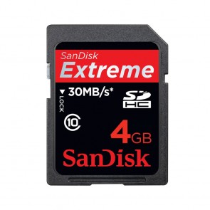 Sandisk 4GB Extreme HD Video 30MB/s SDHC
