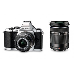 Olympus OM D E-M5 Twin Kit (14-42)(40-150) Silver Digital SLR Cameras