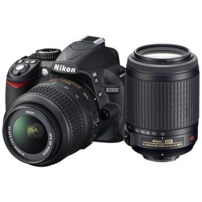 Nikon D3100 Double Kit (18-55)(55-200) Black Digital SLR Cameras