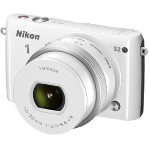 Nikon 1 S2 with 10-30mm Lens White Digital SLR Cameras