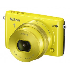 Nikon 1 S2 with 10-30mm Lens Yellow Digital SLR Cameras