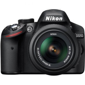 Nikon D3200 Kit (18-55mmVR) Black Digital SLR Cameras