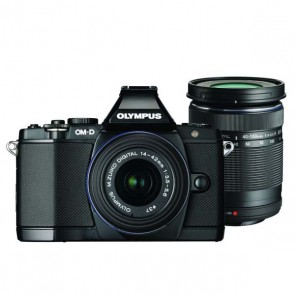 Olympus OM D E-M5 Twin Kit (14-42)(40-150) Black Digital SLR Cameras