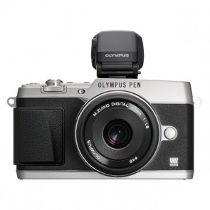 Olympus PEN E-P5 Kit (17 f/1.8) + VF4 Silver Digital Camera