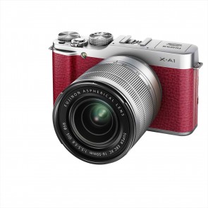 Fujifilm X-A1 with 16-50mm and 18mm Kit Red Mirrorless Digital Camera