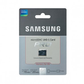 Samsung MicroSDXC MB-MGCGB Pro 64GB Up to 70MB/s Class 10 Memory Card