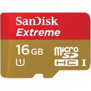 SanDisk 16GB Extreme Micro SDHC 45MB/s Memory Card (Class 10)