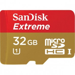 SanDisk 32GB Extreme Micro SDHC 45MB/s Memory Card (Class 10)