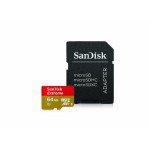 SanDisk Extreme 64GB 80MB/s MicroSDXC (Class 10) Memory Card with Adapter