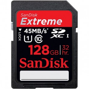 Sandisk 128GB Extreme HD 45MB/s SDXC (Class 10)