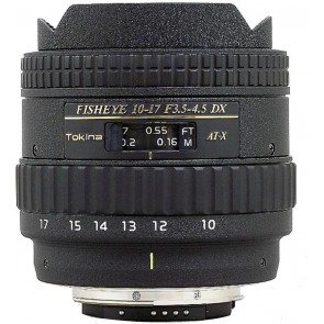 Tokina 10-17mm f/3.5-4.5 AT-X 107 DX AF Fisheye (Canon) Lens