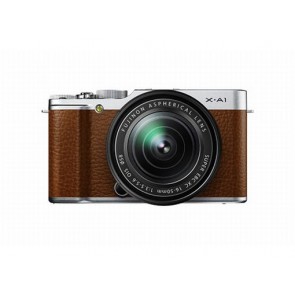 Fuji Film X A1 Kit with 16-50mm and 50-230mm Lenses Brown Mirrorless Digital Camera