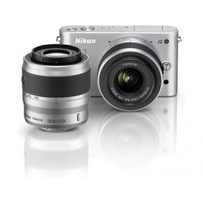 Nikon 1 J2 Double Kit (10-30mm)(30-110mm) Silver Digital SLR Cameras