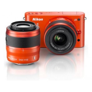 Nikon 1 J2 Double Kit (10-30mm)(30-110mm) Orange Digital SLR Cameras