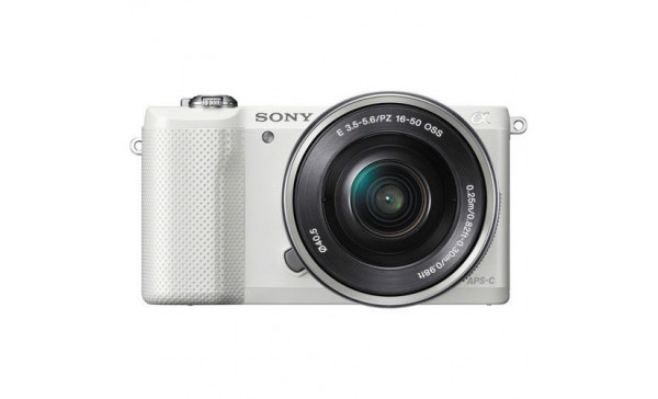 Sony Alpha A5000 ILCE-5000L with 16-50mm Lens White Mirrorless Digital Camera