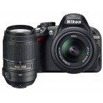 Nikon D5200 Double Kit (18-55)(55-300) Black Digital SLR Cameras