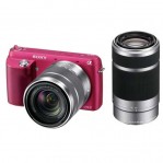 Sony NEX-F3Y (18-55)(55-210) Pink Digital Camera