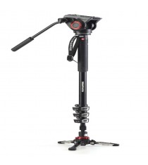 Manfrotto XPRO Monopod+ MVMXPRO500 Four-Section Aluminum with Fluid Video Head