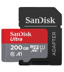 SanDisk Ultra A1 200GB SDSQUAR-200G-GN6MA MicroSD UHS-I Memory Card with Adapter