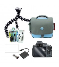 Travel Bundle Pack (Cleaning Kit, Lenspen, Screen Protector, Tripod, Flash Drive, Card Reader, Camera Bag)