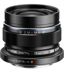 Olympus M.Zuiko Digital ED 12mm f/2.0 Black Lens