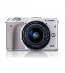 Canon EOS M3 with EF-M 15-45mm f/3.5-6.3 IS STM Lens White Digital SLR Camera