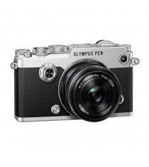 Olympus PEN-F with 17mm f1.8 Lens Silver Digital Mirrorless Camera