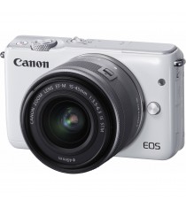 Canon EOS M10 with EF-M 15-45mm f/3.5-6.3 IS STM Lens (White)